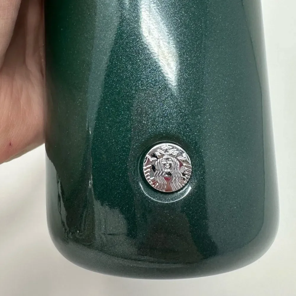 STARBUCKS LIMITED EDITION STAINLESS STEEL‎ GREEN SPECKLE TUMBLER NWT